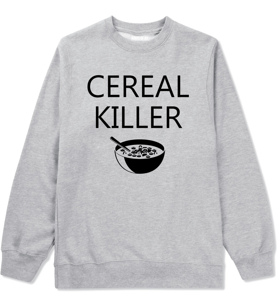 Cereal Killer Funny Halloween Mens Crewneck Sweatshirt Grey