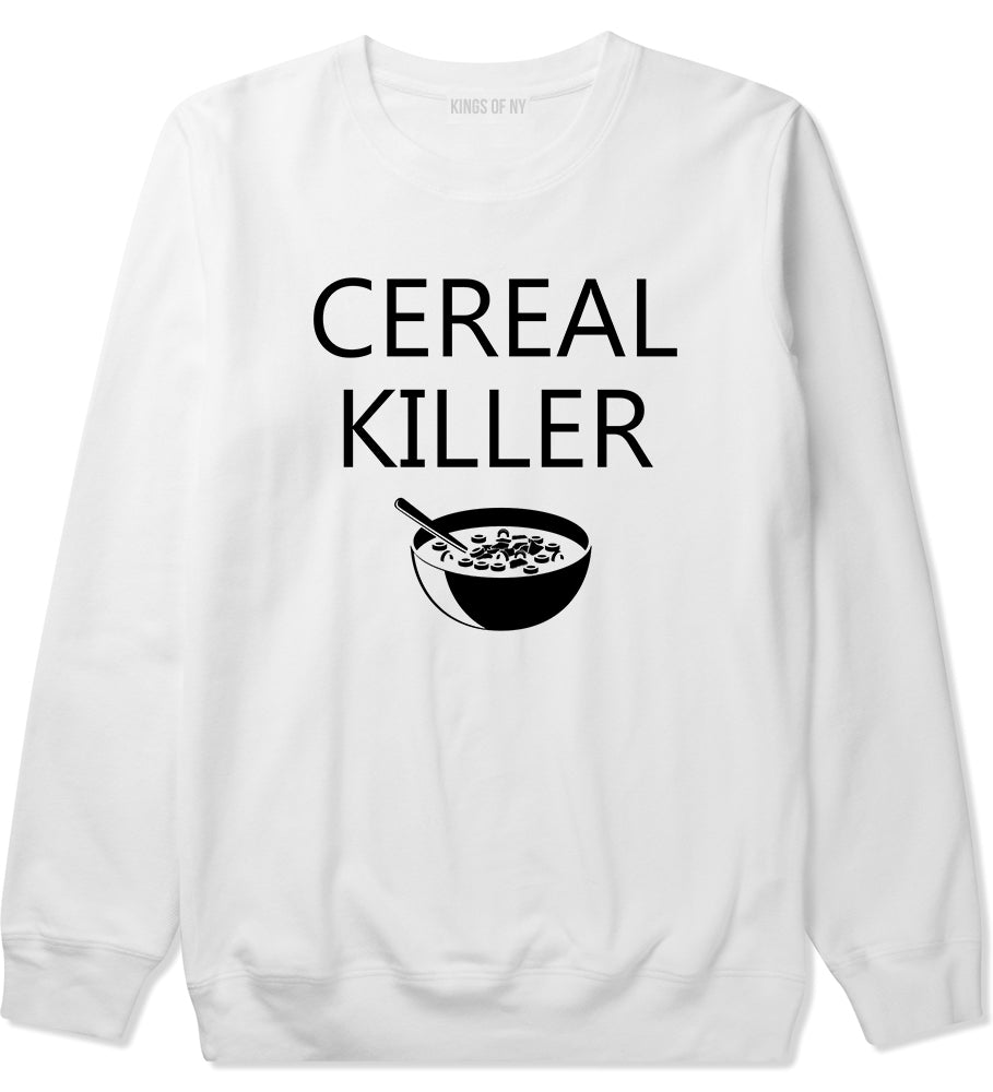 Cereal Killer Funny Halloween Mens Crewneck Sweatshirt White