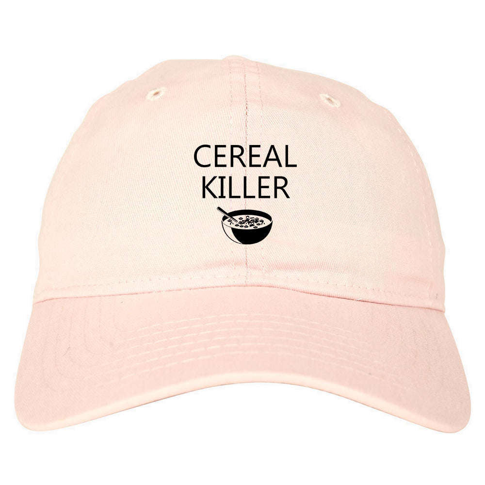 Cereal Killer Funny Halloween Mens Dad Hat Pink
