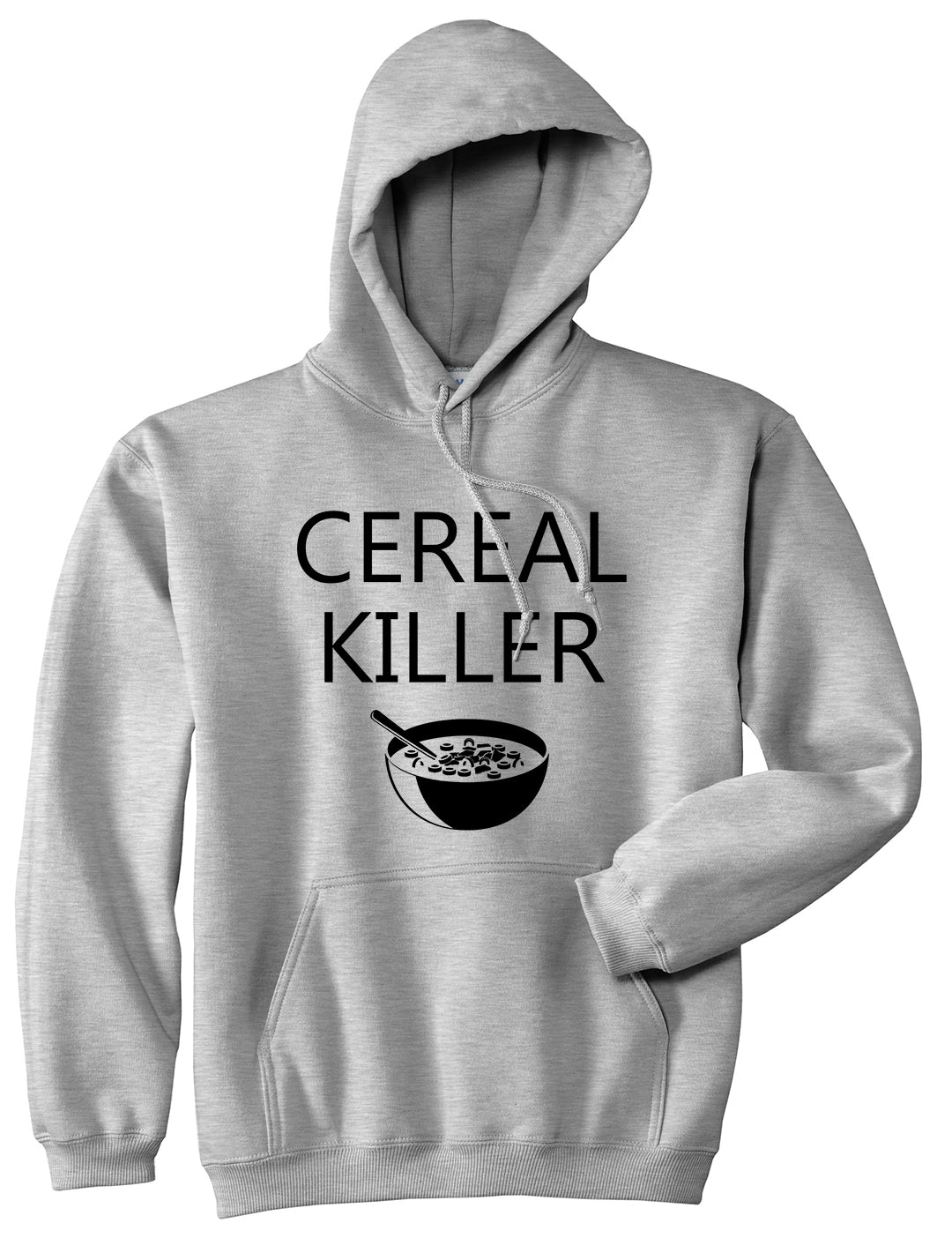 Cereal Killer Funny Halloween Mens Pullover Hoodie Grey