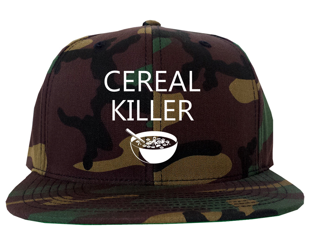 Cereal Killer Funny Halloween Mens Snapback Hat Army Camo