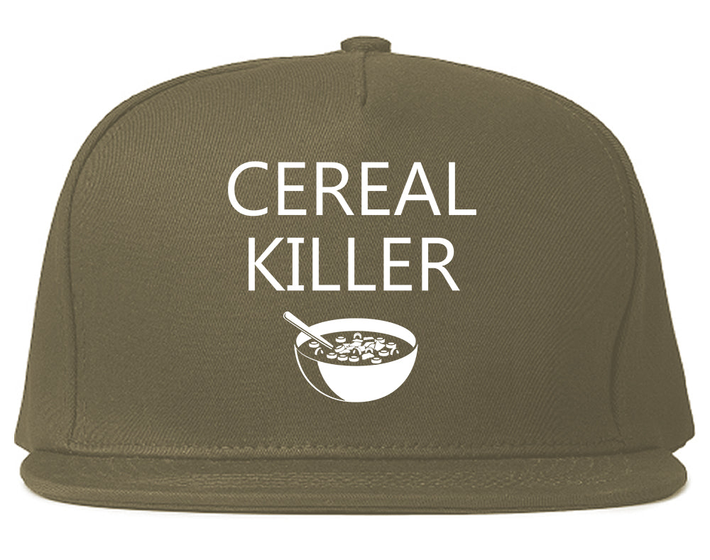 Cereal Killer Funny Halloween Mens Snapback Hat Grey