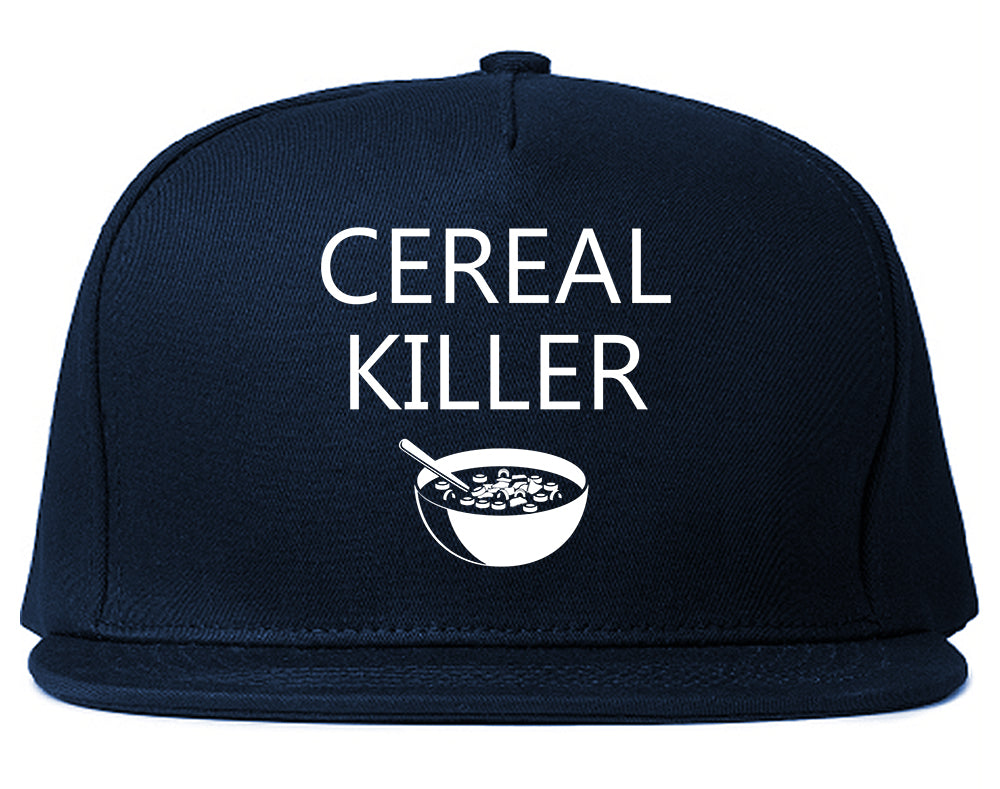 Cereal Killer Funny Halloween Mens Snapback Hat Navy Blue