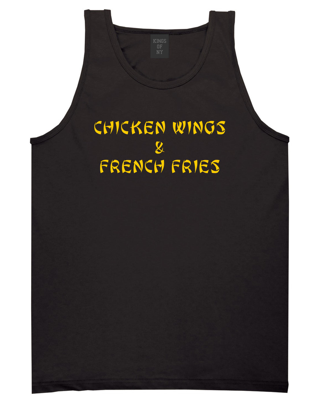 Chicken Wings And French Fries Tank Top Shirt in Black