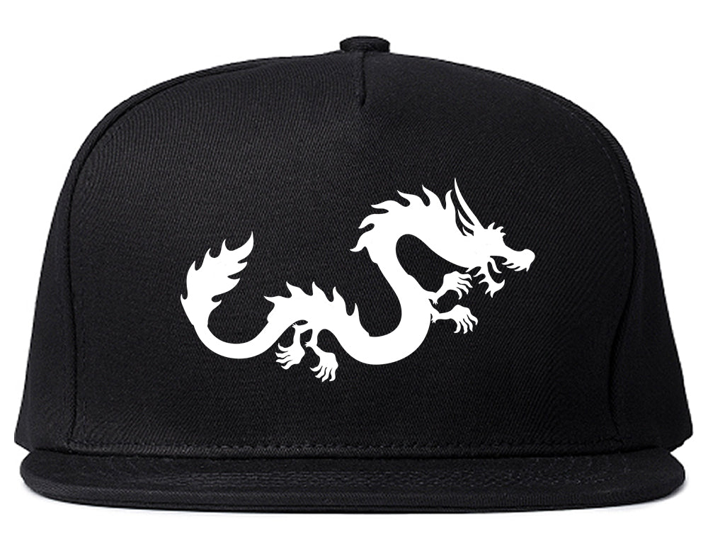 Chinese Dragon Snapback Hat Black