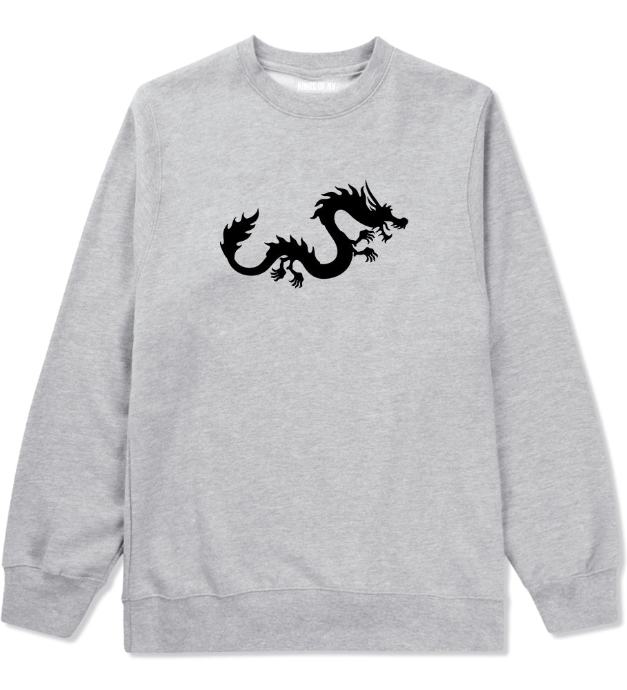 Chinese Dragon Grey Crewneck Sweatshirt by Kings Of NY