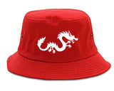 Chinese Dragon Bucket Hat Red
