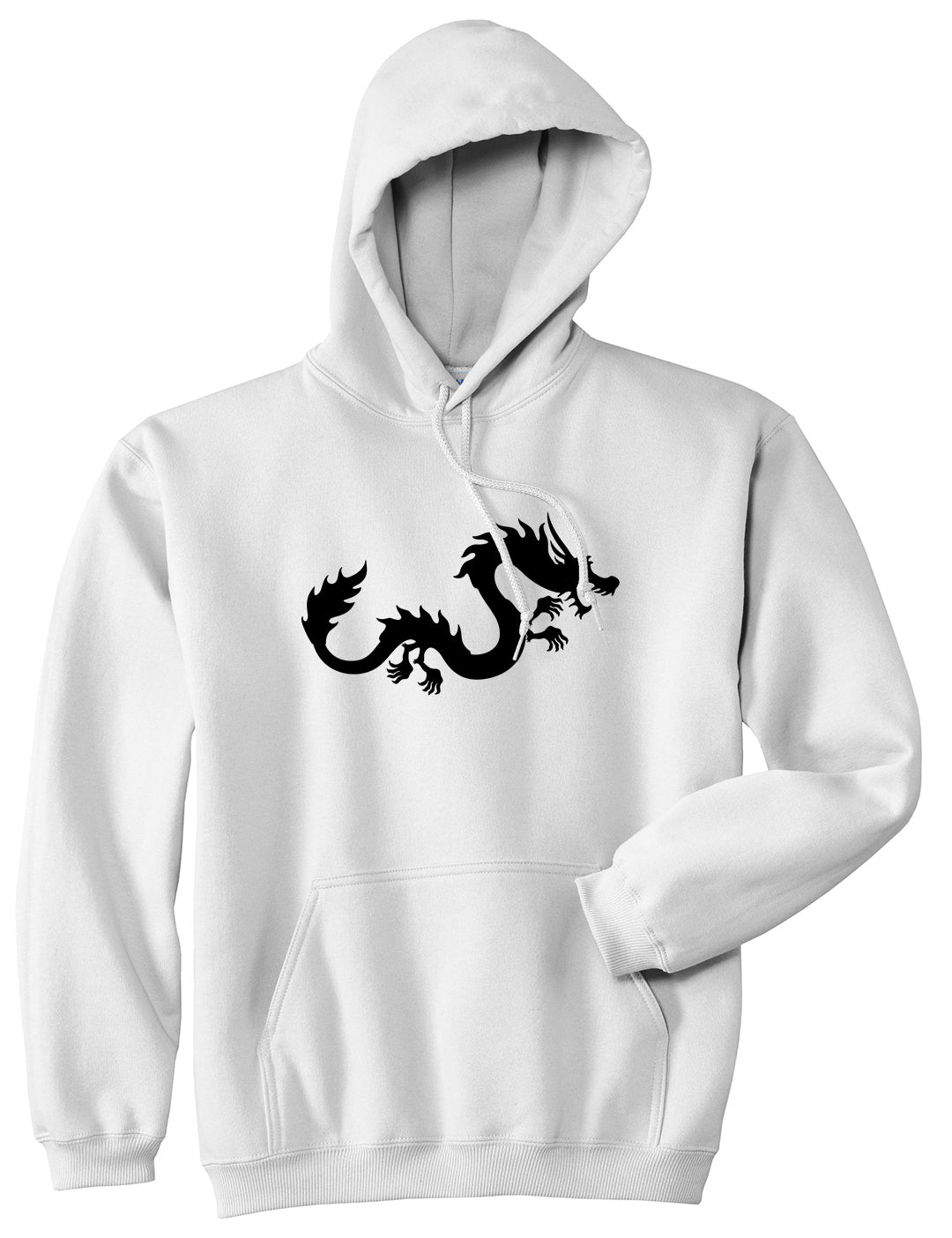 Chinese Dragon White Pullover Hoodie by Kings Of NY