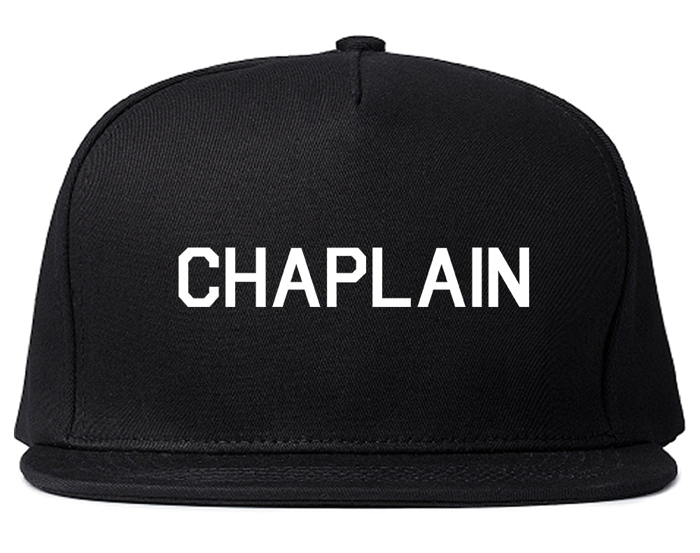 Christian Chaplain Snapback Hat Black