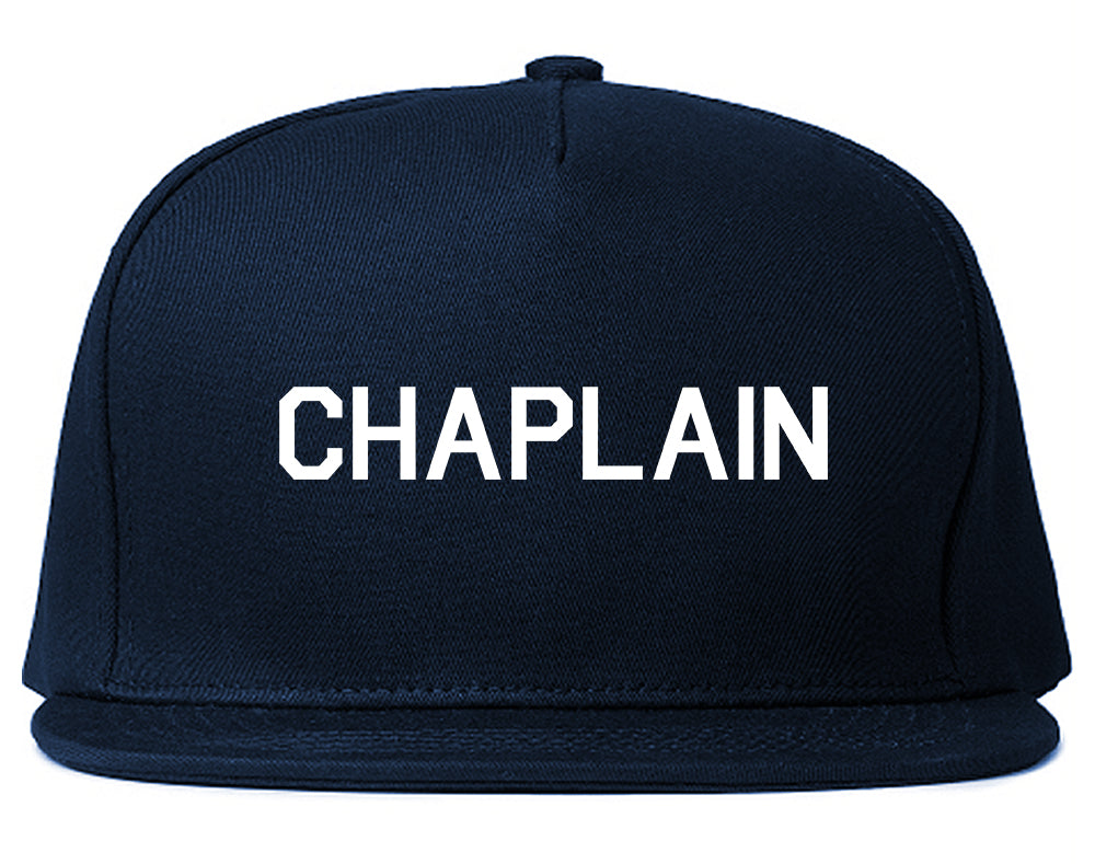 Christian Chaplain Snapback Hat Blue