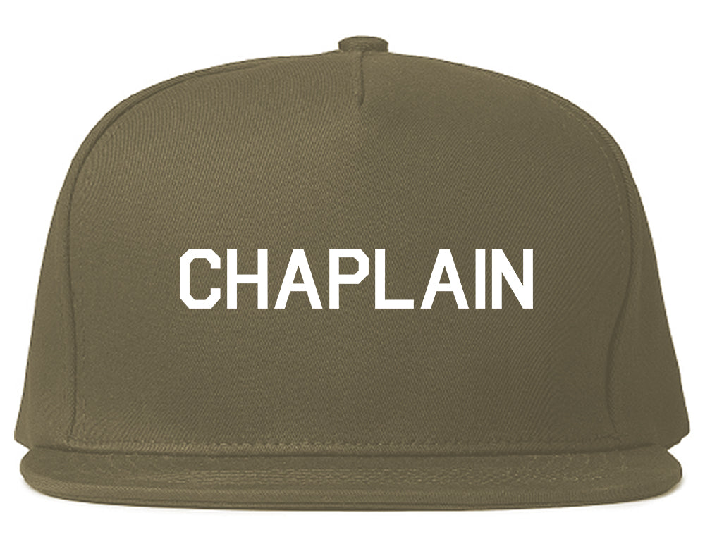 Christian Chaplain Snapback Hat Grey