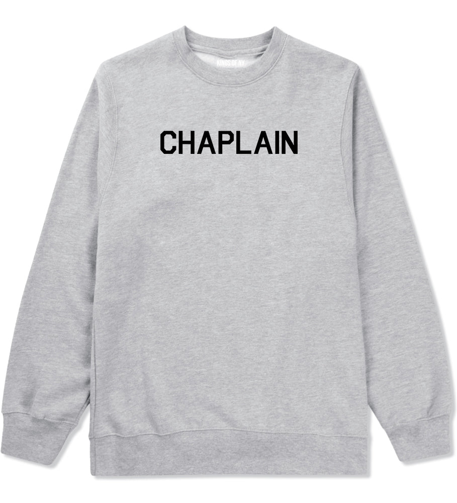 Christian Chaplain Grey Crewneck Sweatshirt by Kings Of NY