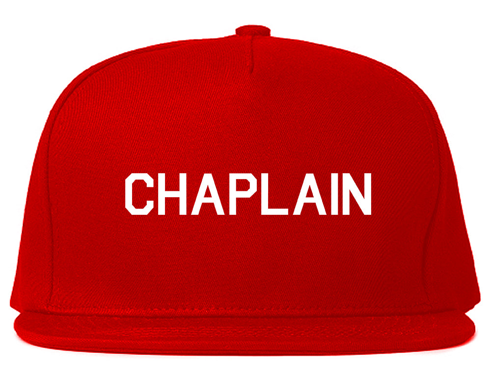 Christian Chaplain Snapback Hat Red