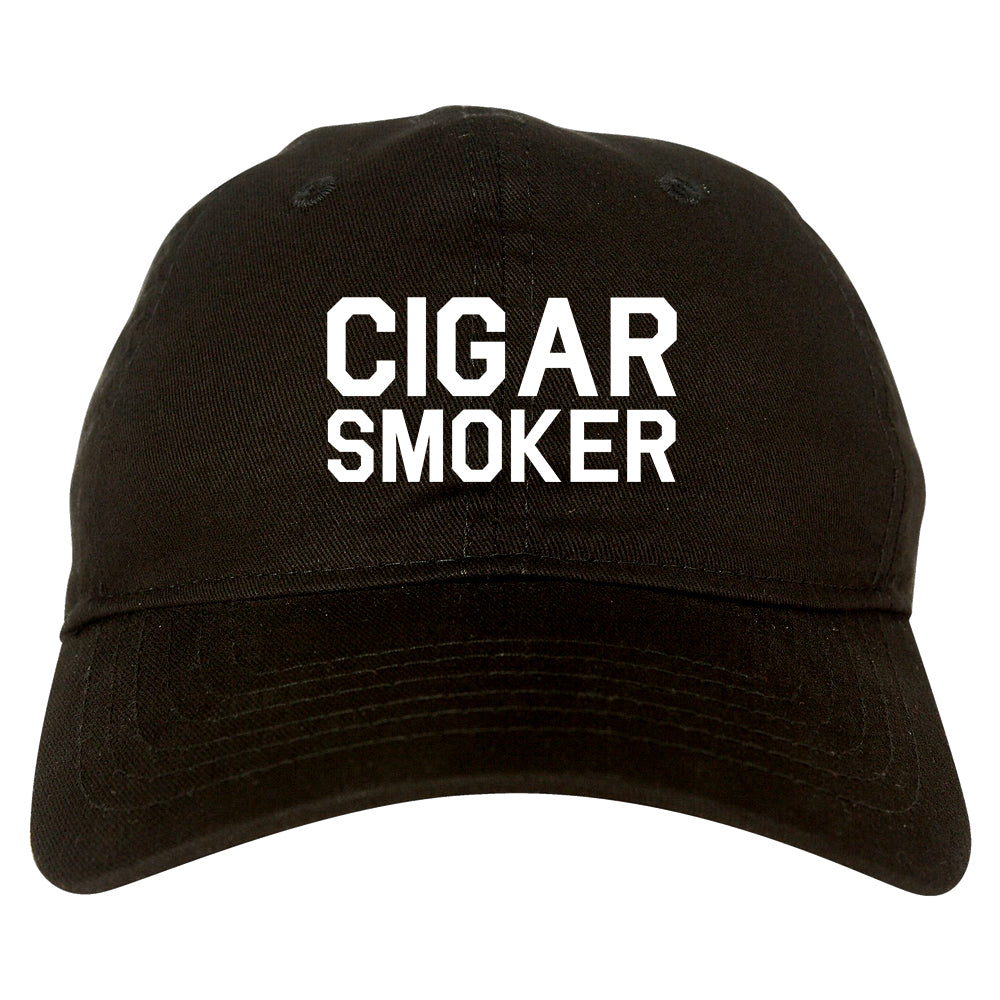 Cigar Smoker Dad Hat Baseball Cap Black