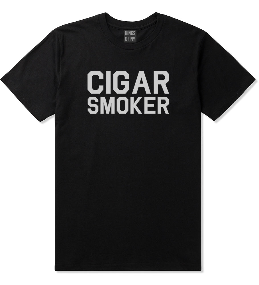 Cigar Smoker Black T-Shirt by Kings Of NY