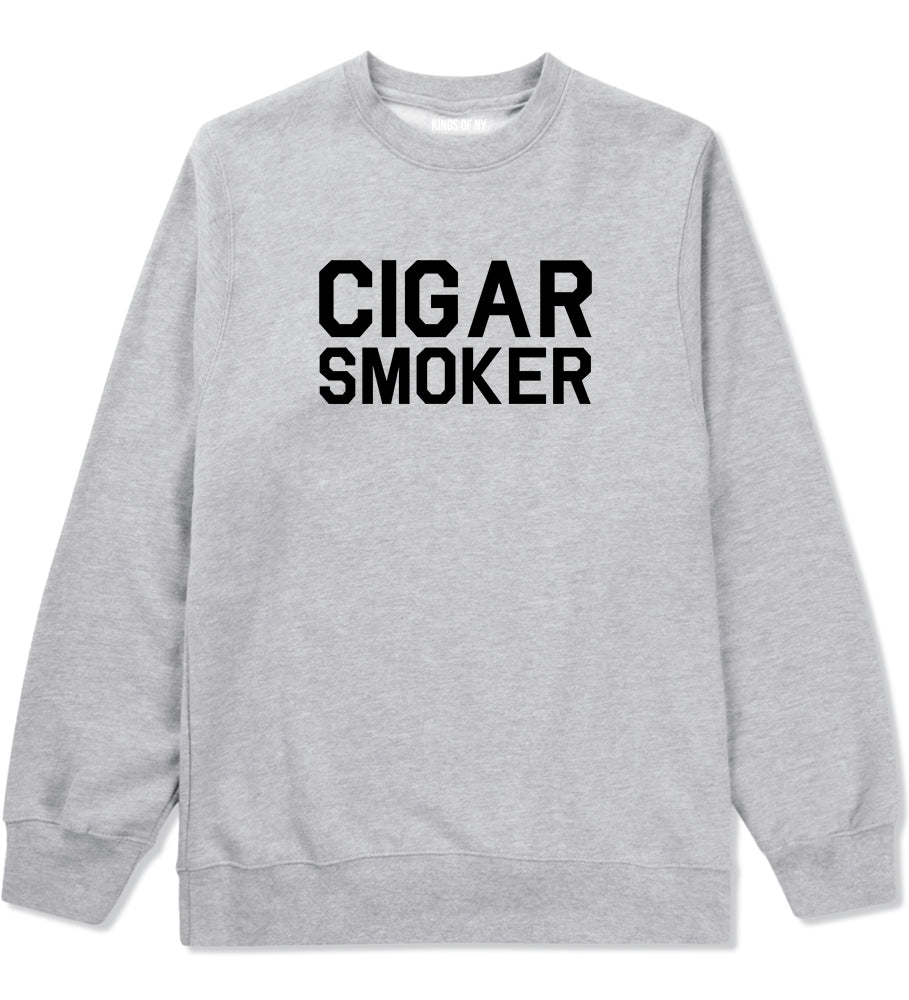 Cigar Smoker Grey Crewneck Sweatshirt by Kings Of NY