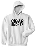 Cigar Smoker White Pullover Hoodie by Kings Of NY
