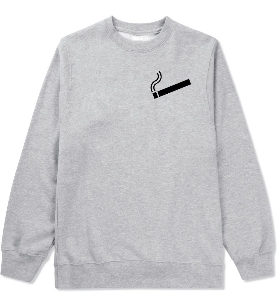 Cigarette Chest Grey Crewneck Sweatshirt by Kings Of NY