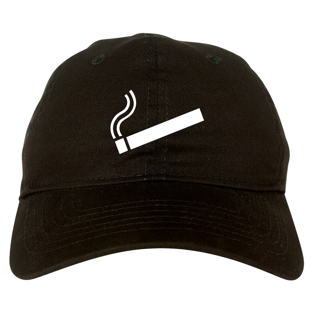 Cigarette Chest Dad Hat Baseball Cap Black