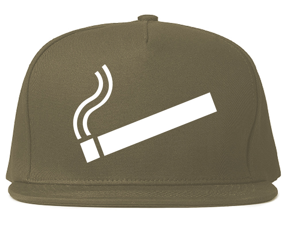 Cigarette Chest Snapback Hat Grey