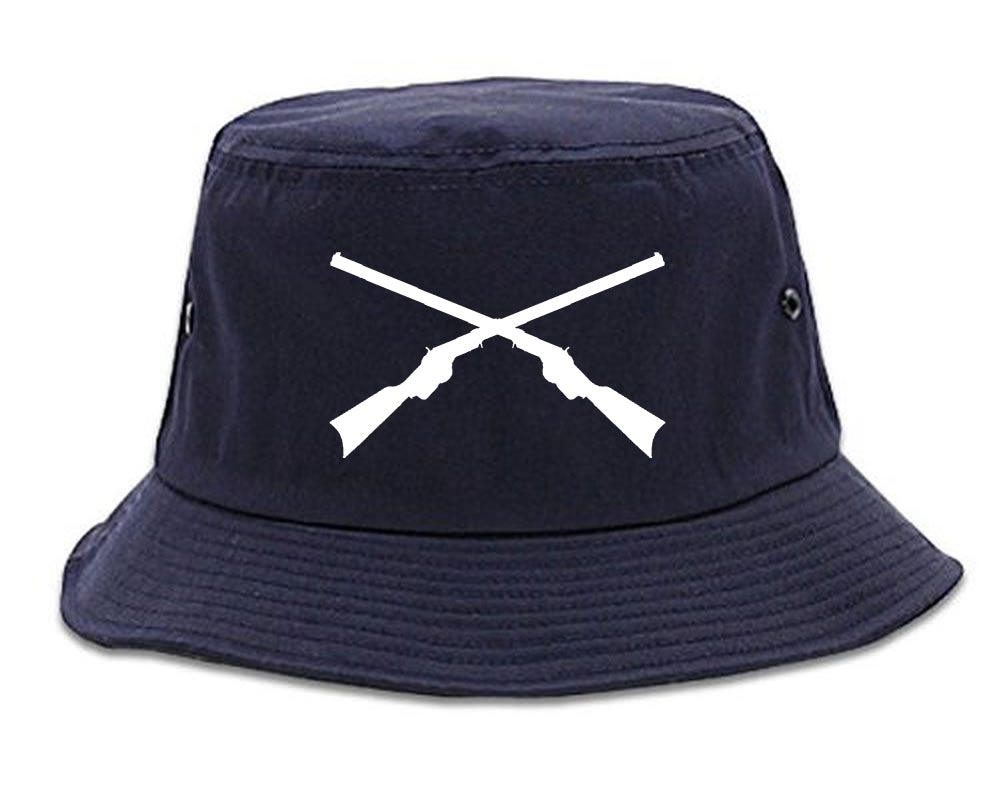Civil War Guns Crossed Bucket Hat Blue