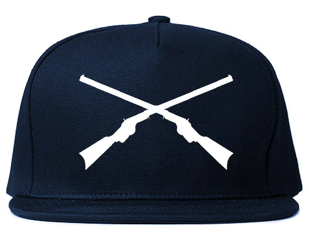 Civil War Guns Crossed Snapback Hat Blue