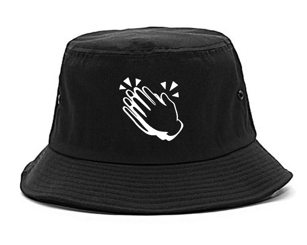 Clapping Hands Chest Mens Black Bucket Hat by Kings Of NY