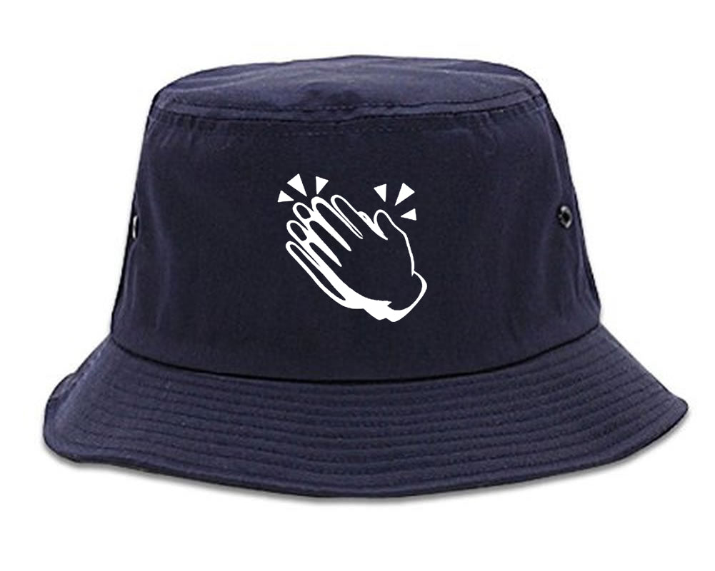 Clapping_Hands_Emoji_Chest Mens Blue Bucket Hat by Kings Of NY