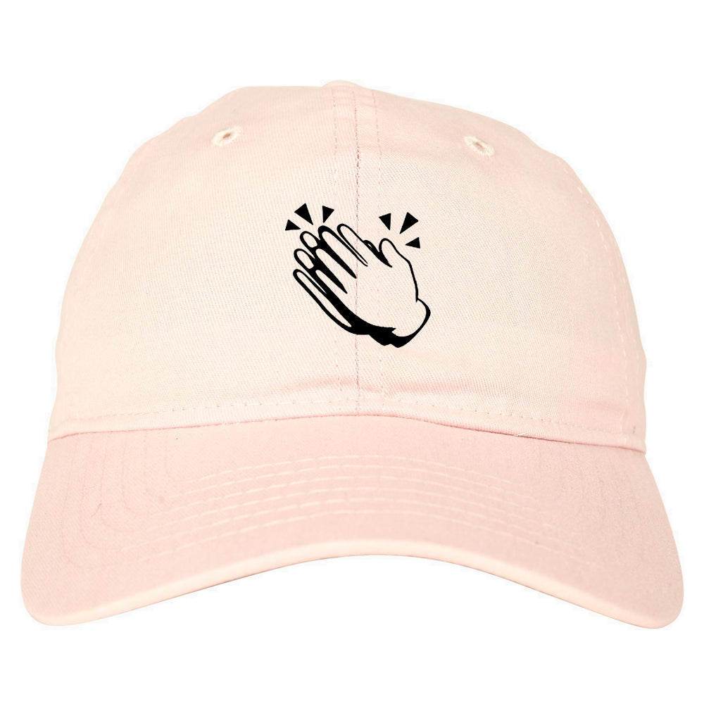 Clapping_Hands_Emoji_Chest Mens Pink Snapback Hat by Kings Of NY