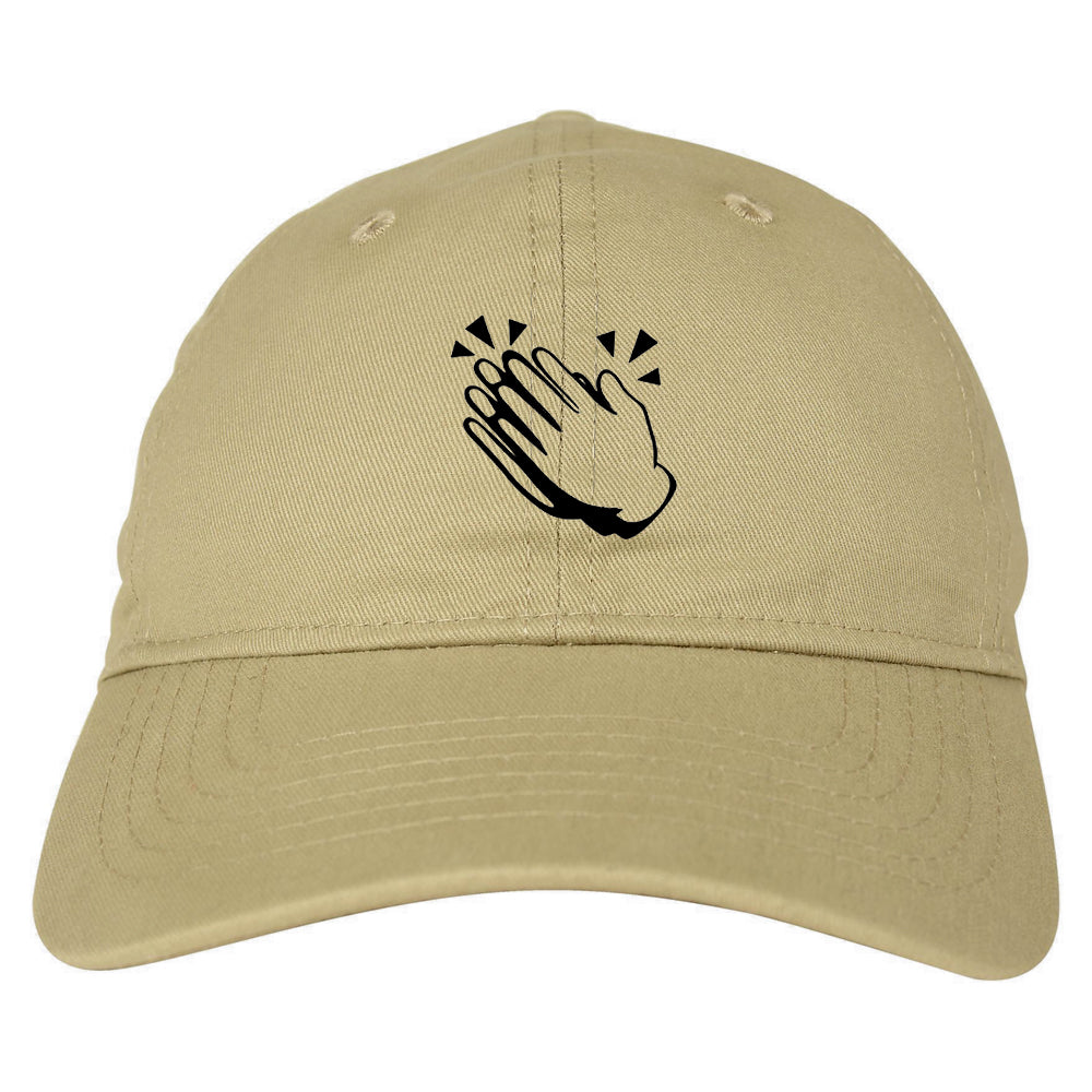 Clapping_Hands_Emoji_Chest Mens Tan Snapback Hat by Kings Of NY
