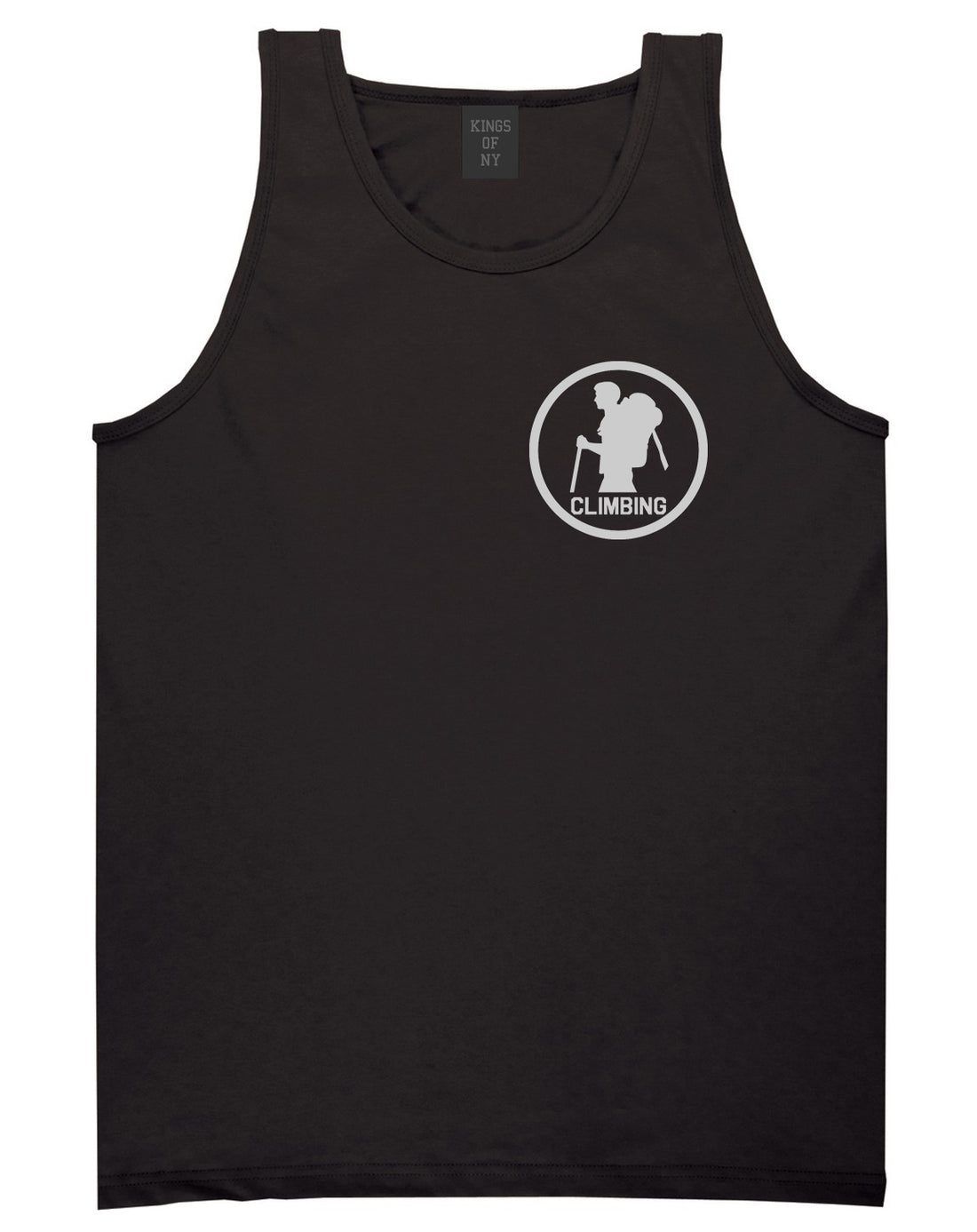 Climbing Hiker Chest Black Tank Top Shirt by Kings Of NY