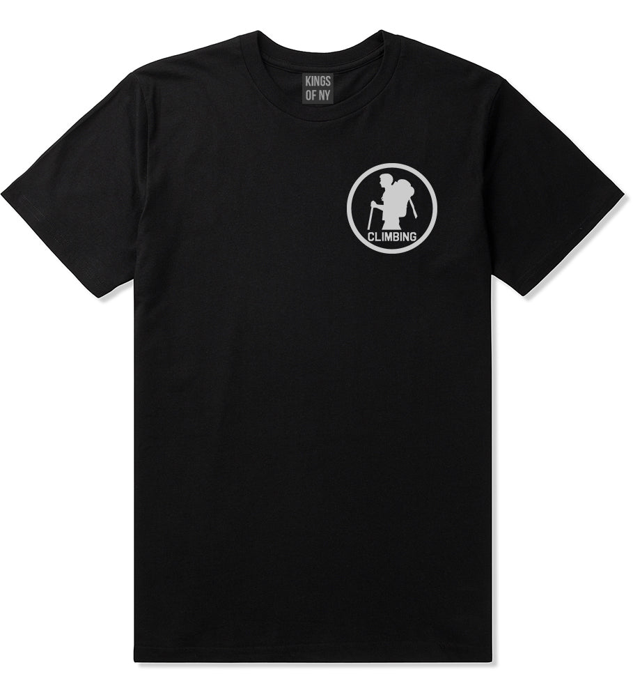 Climbing Hiker Chest Black T-Shirt by Kings Of NY