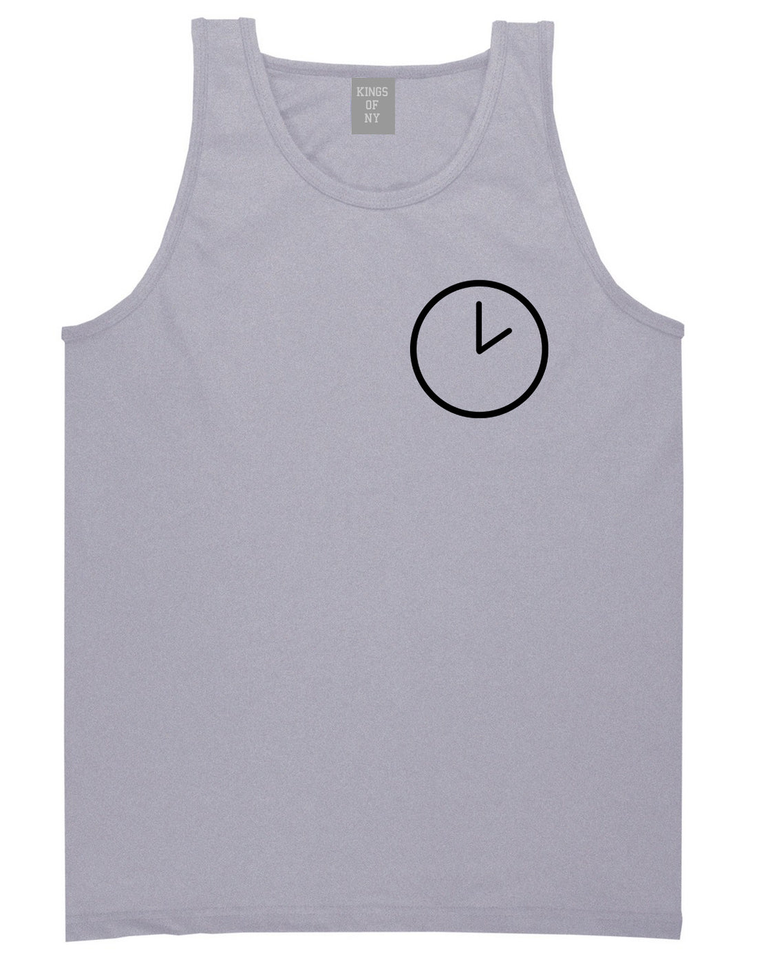 Clock Chest Grey Tank Top Shirt by Kings Of NY