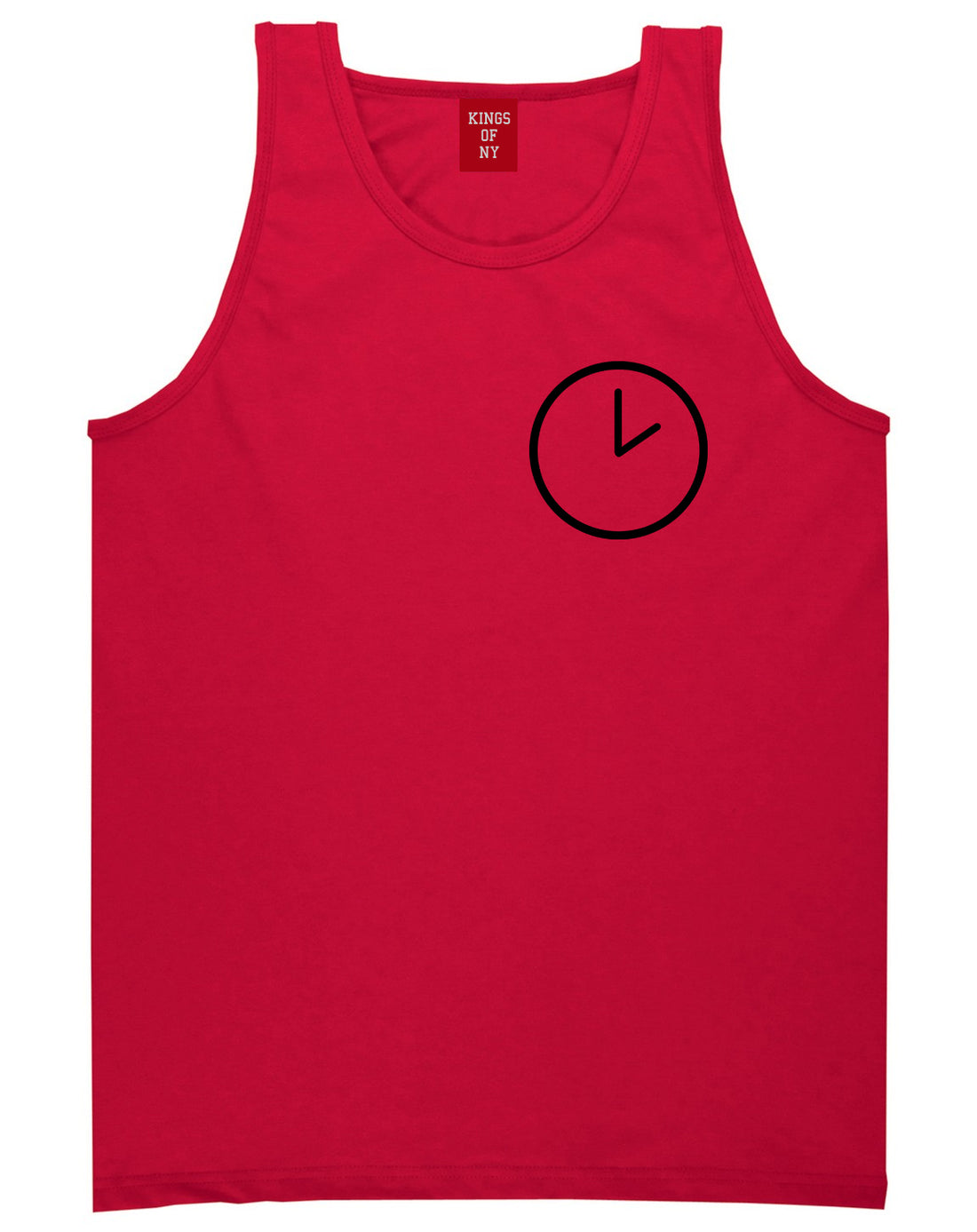 Clock Chest Red Tank Top Shirt by Kings Of NY
