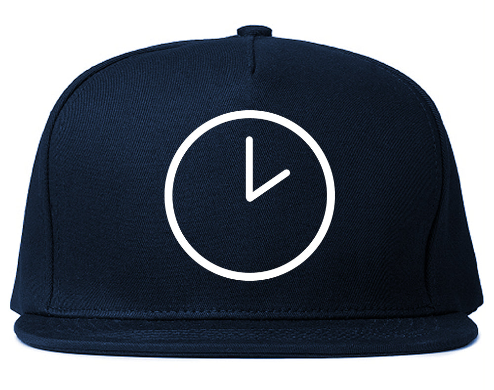 Clock Chest Snapback Hat Blue