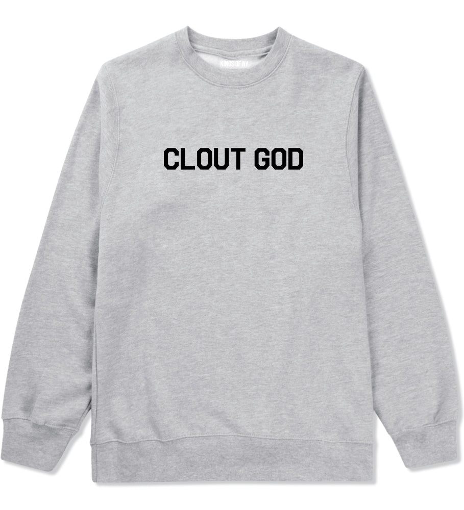 Clout God Mens Crewneck Sweatshirt Grey by Kings Of NY