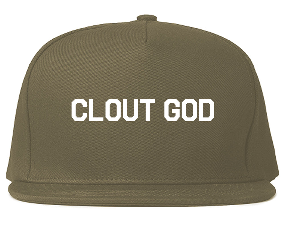 Clout God Mens Snapback Hat Grey