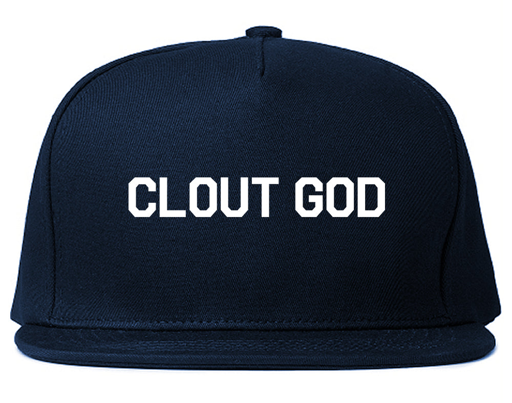 Clout God Mens Snapback Hat Navy Blue