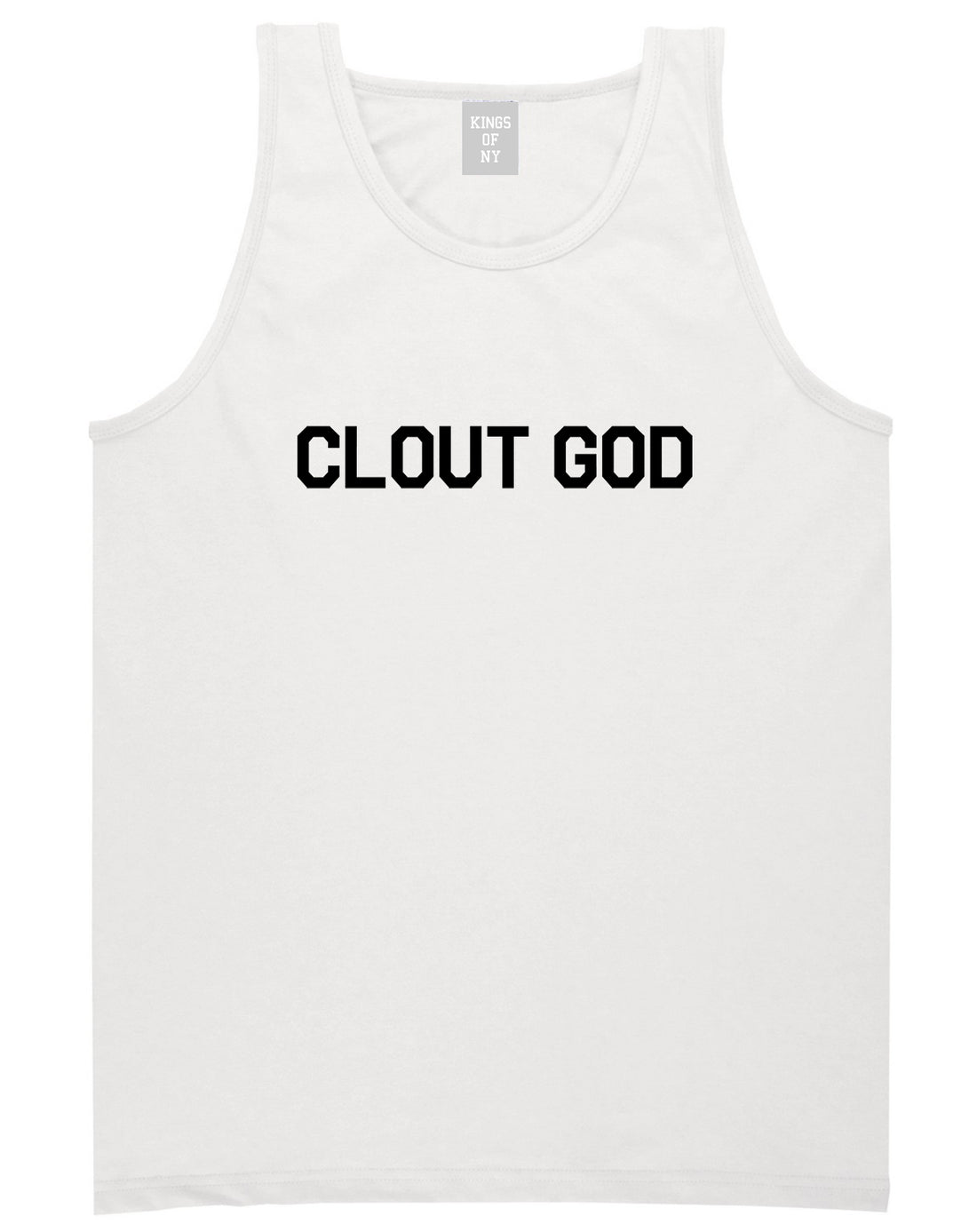 Clout God Mens Tank Top Shirt White by Kings Of NY