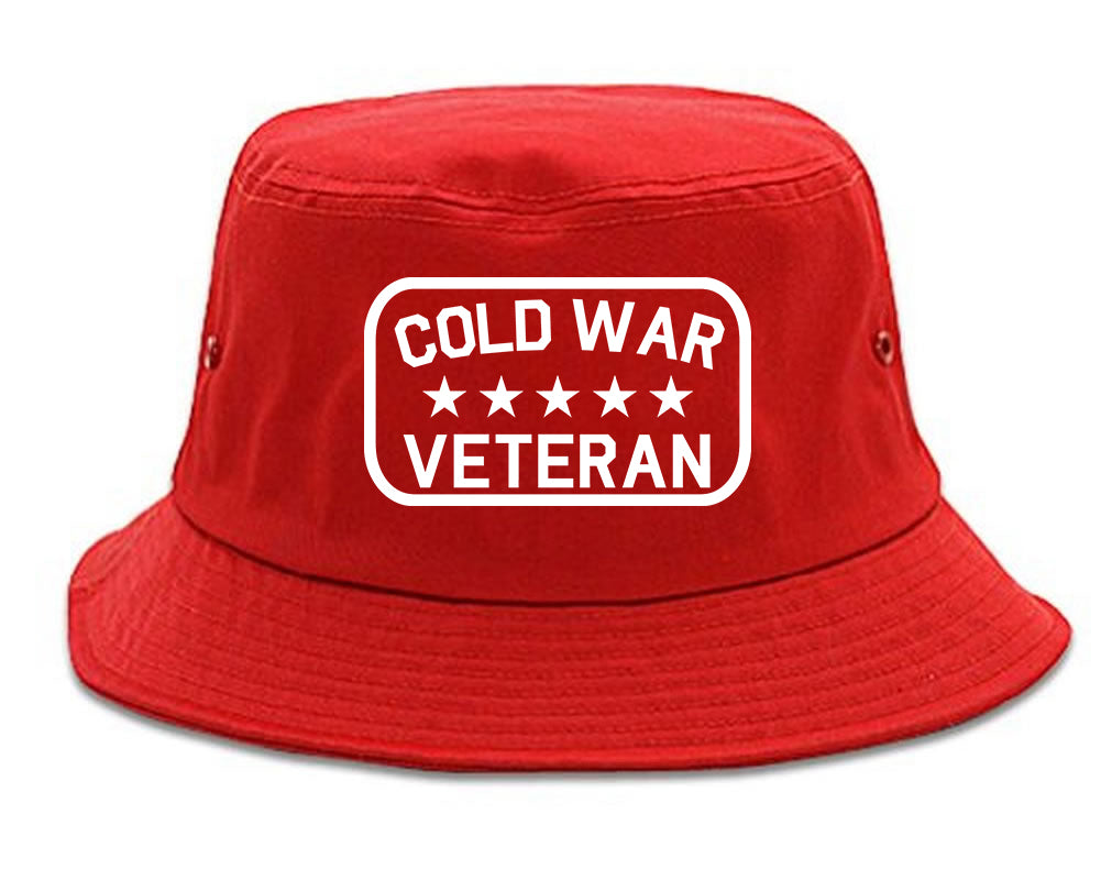 Cold War Veteran Mens Snapback Hat Red