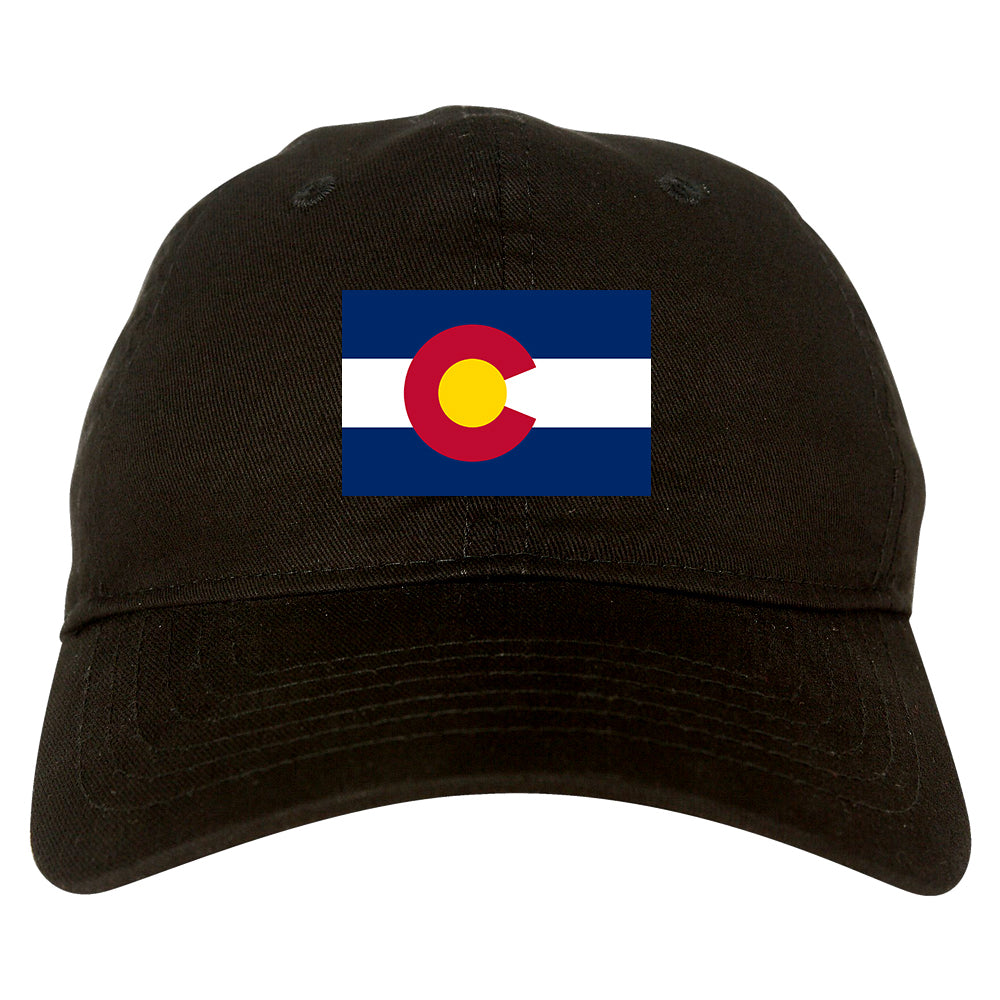 Colorado State Flag CO Chest Mens Dad Hat Black