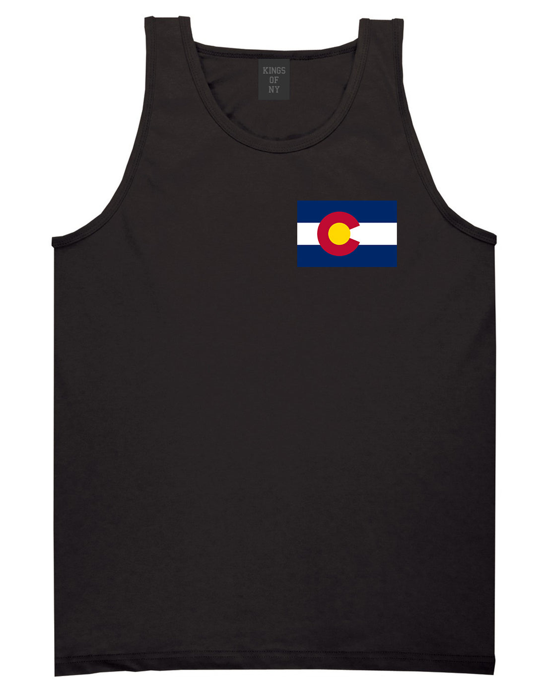 Colorado State Flag CO Chest Mens Tank Top T-Shirt Black