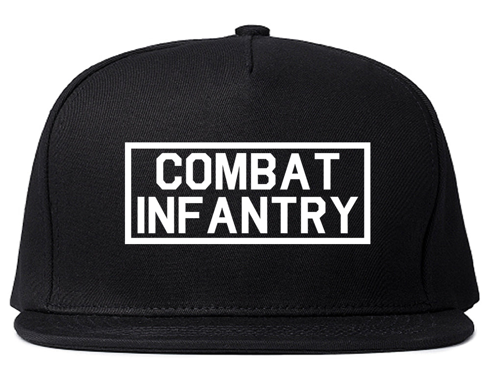 Combat Infantry Snapback Hat Black