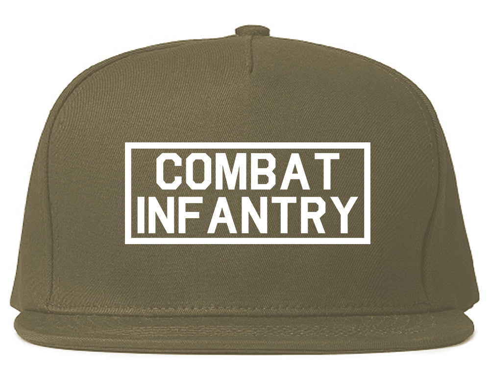 Combat Infantry Snapback Hat Grey