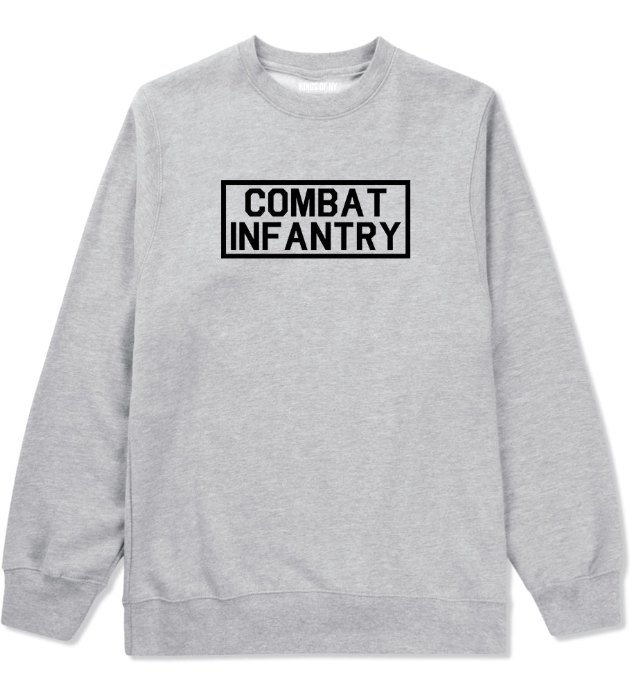 Combat Infantry Grey Crewneck Sweatshirt by Kings Of NY