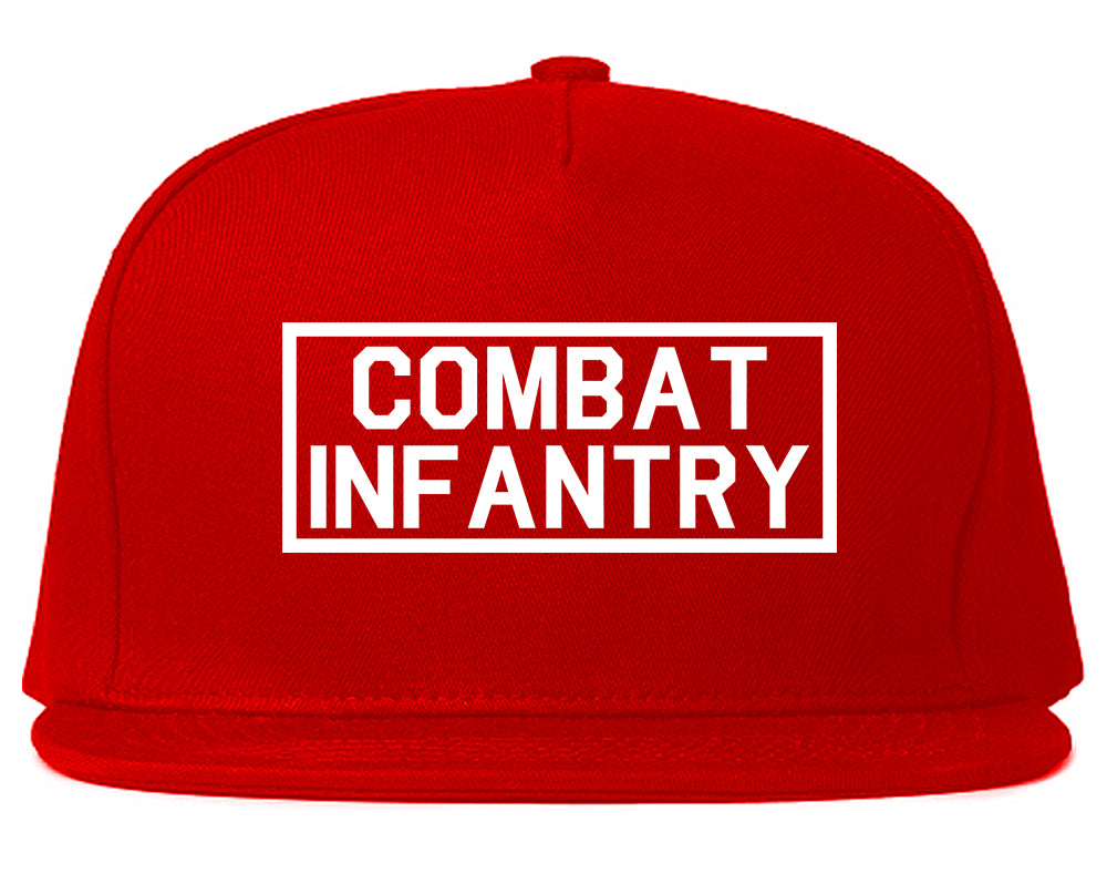 Combat Infantry Snapback Hat Red