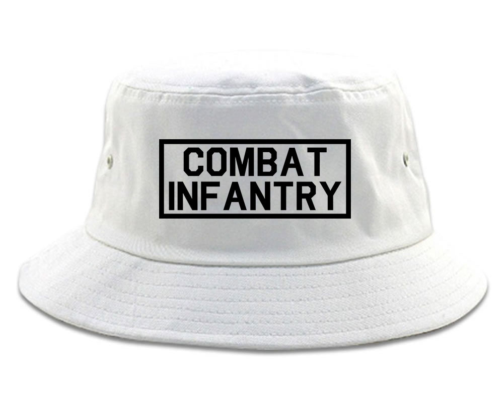 Combat Infantry Bucket Hat White