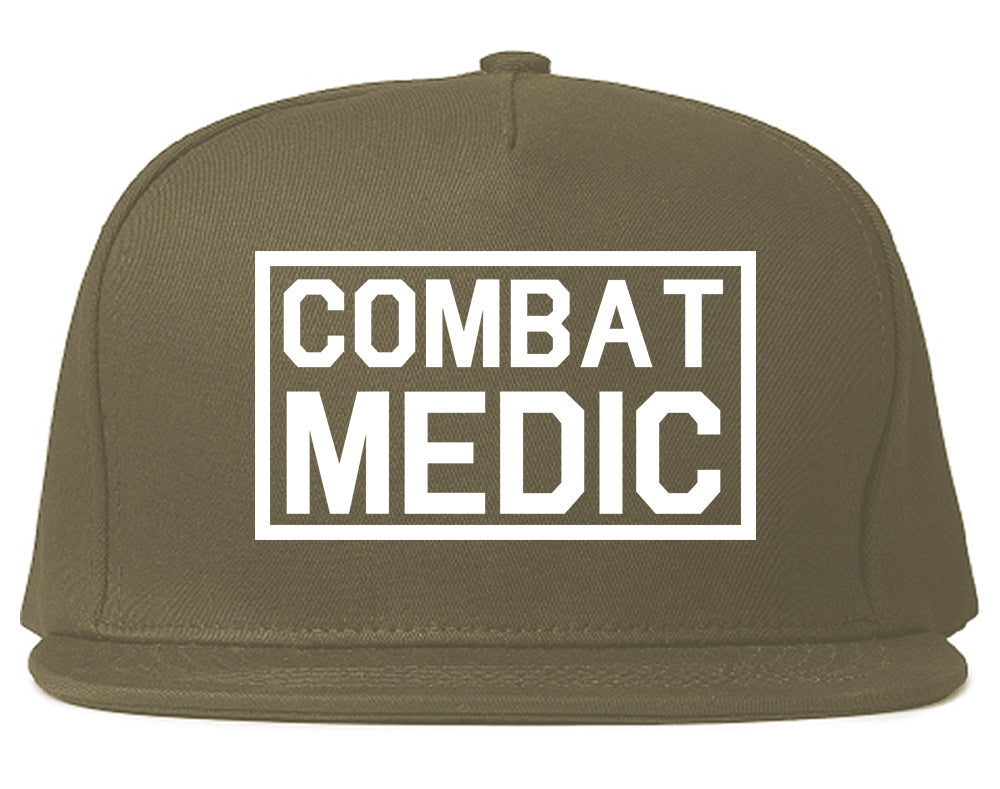 Combat Medic Snapback Hat Grey