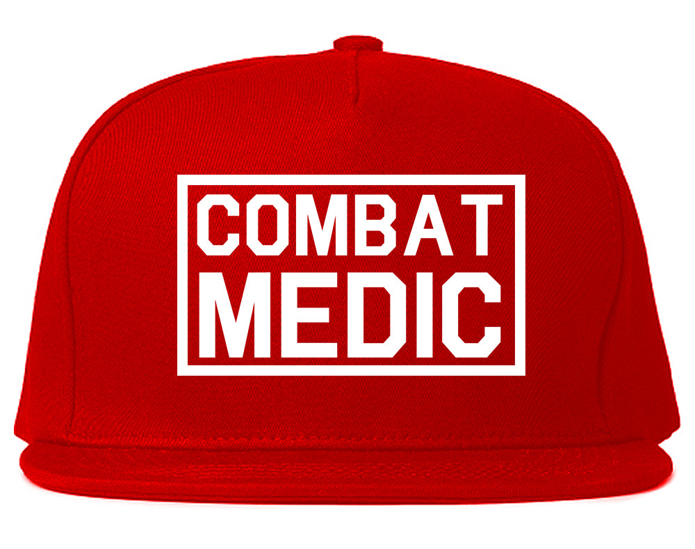 Combat Medic Snapback Hat Red