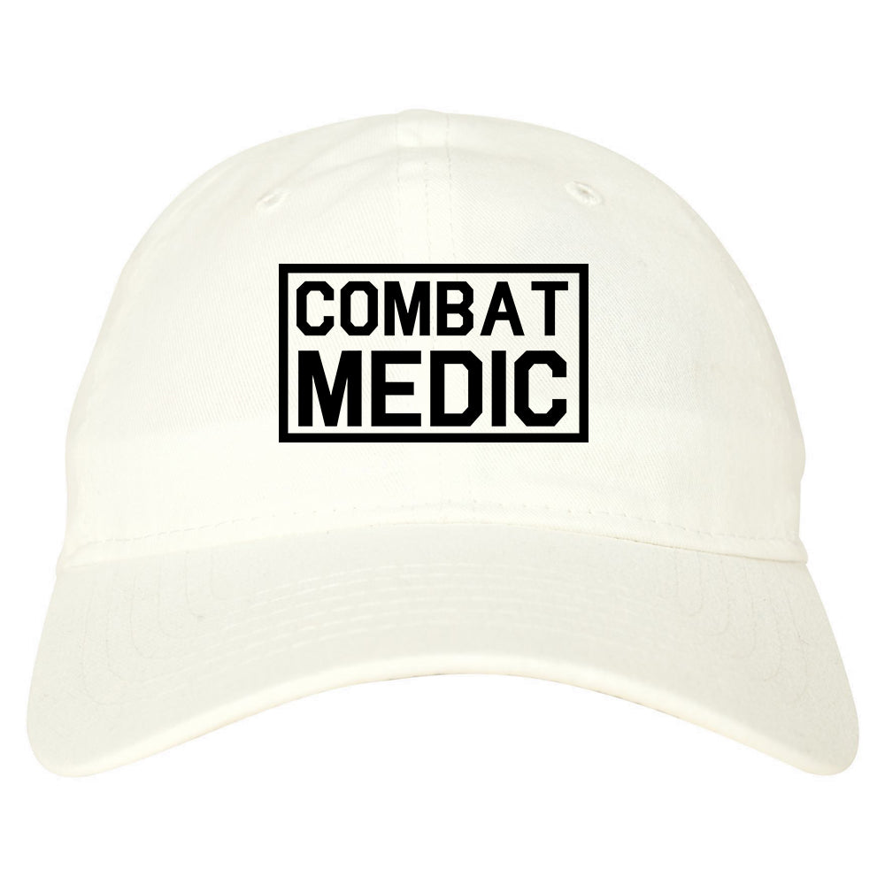 Combat Medic Dad Hat Baseball Cap White